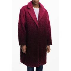 Desigual Pink Wool Women Coat - Overcoats