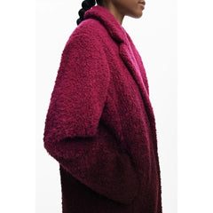 Desigual Pink Wool Women Coat - Overcoats