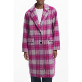 Desigual Pink Wool Women Coat - XS