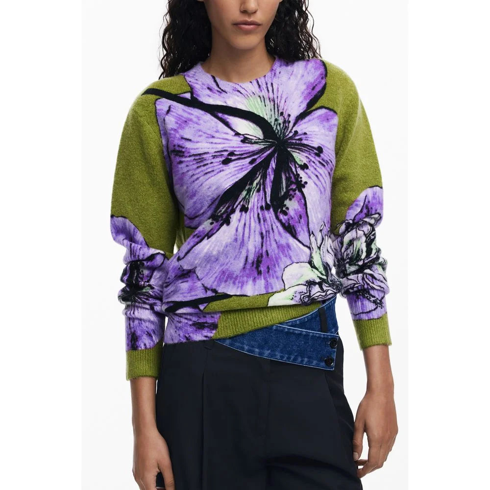 Desigual Purple Elastane Women Sweater - XS
