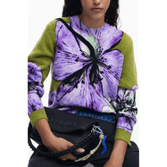 Desigual Purple Elastane Women Sweater - XS