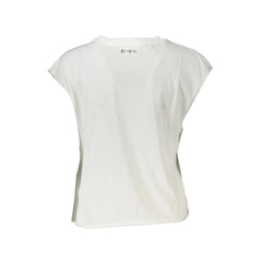 Desigual White Cotton Women Top - L - T-Shirts