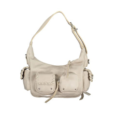 Desigual White Polyethylene Handbag - Half-Moon Bags