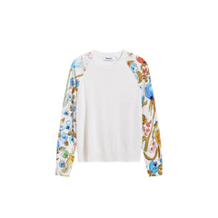 Desigual White Viscose Sweatshirt