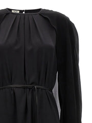 DI.LA3 PARI’ Black Silk Long Dress - S
