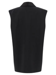 DI.LA3 PARI’ Black Viscose Sleeveless Jacket