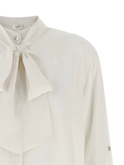 DI.LA3 PARI’ White Silk Blouse - L