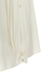 DI.LA3 PARI’ White Silk Blouse - S