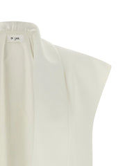 DI.LA3 PARI’ White Viscose Sleeveless Jacket
