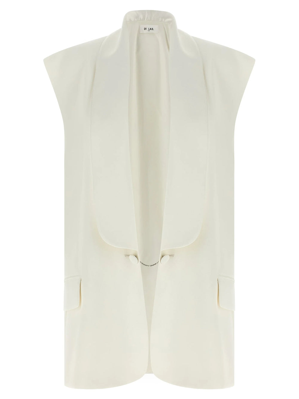 DI.LA3 PARI’ White Viscose Sleeveless Jacket