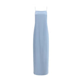 Di Stavnitser Light Blue Silk Long Dress