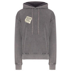 Diego Venturino Gray Cotton Men Hoodie - Hoodies