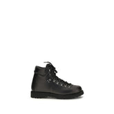 Diemme Black Calf Leather Bos Taurus Lace-Up Boots