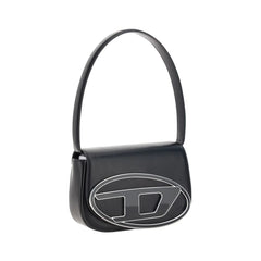 Diesel Black Calf Leather Bos Taurus Shoulder Bag