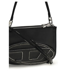 Diesel Black Calf Leather Bos Taurus Shoulder Bag