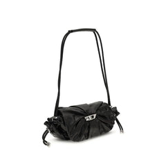 Diesel Black Calf Leather Bos Taurus Shoulder Bag