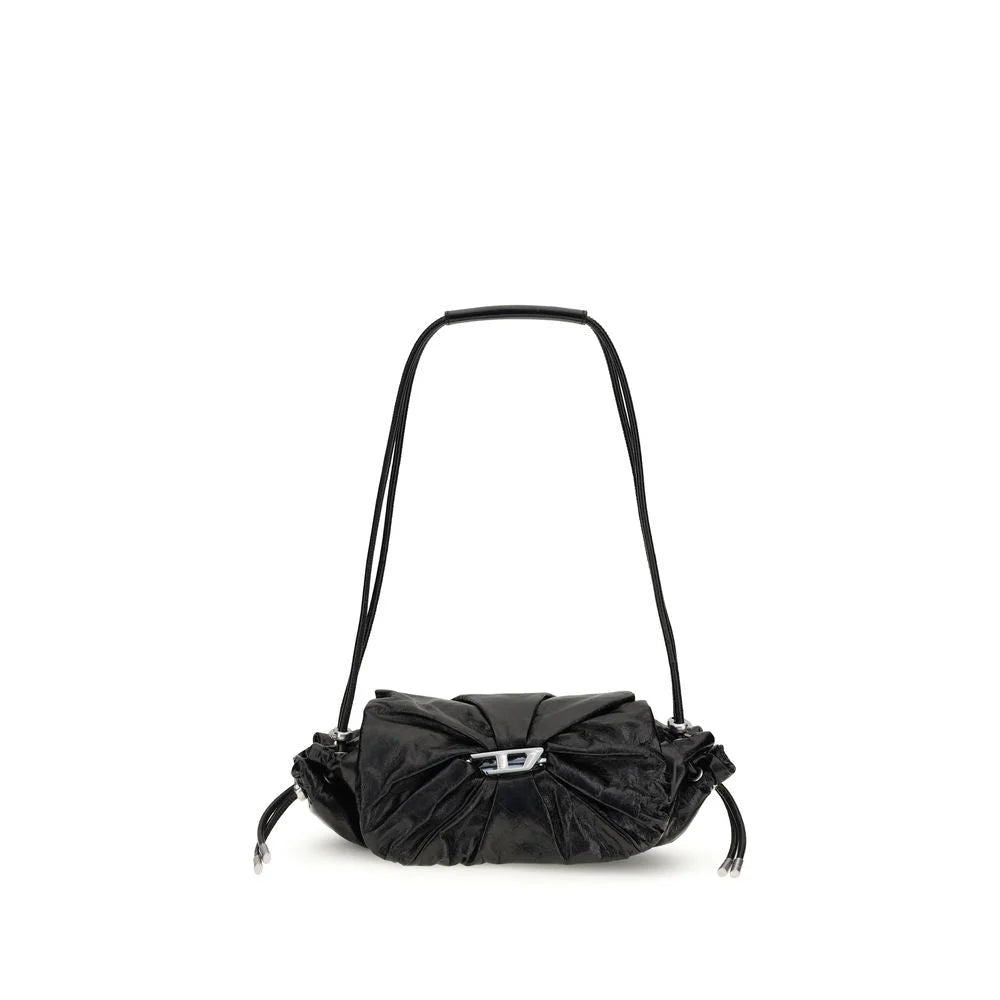 Diesel Black Calf Leather Bos Taurus Shoulder Bag