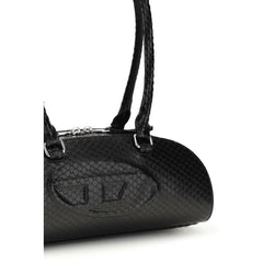 Diesel Black Calf Leather Bos Taurus Shoulder Bag