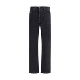 Diesel Black Cotton Relaxed Fit Jeans