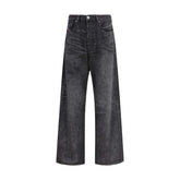 Diesel Black Cotton Relaxed Fit Jeans