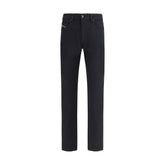 Diesel Black Cotton Slim Fit Jeans