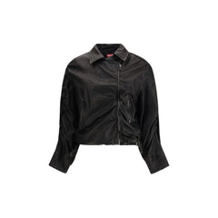 Diesel Black Lamb Leather Biker Jacket - IT40 | M