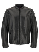 Diesel Black Lamb Leather Leather Jacket - 48 | M