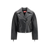 Diesel Black Leather Jacket - IT40 | M