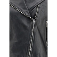 Diesel Black Leather Jacket - IT40 | M