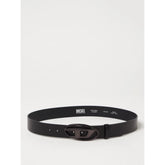 Diesel Black Leather Regular Belt - 90 cm / 36 Inches