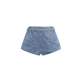 Diesel Blue Cotton Bermuda Shorts