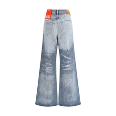 Diesel Blue Cotton Flared Jeans - 26