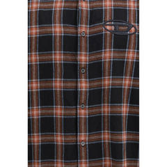 Diesel Blue Cotton Pattern Shirt