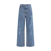 Diesel Blue Cotton Relaxed Fit Jeans