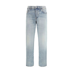 Diesel Blue Cotton Tapered Jeans