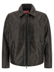 Diesel Brown Cowhide Leather Jacket - IT50 | L
