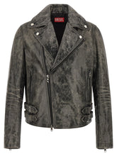 Diesel Gray Cowhide Leather Jacket - IT50 | L