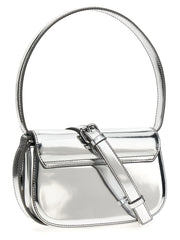Diesel Silver Cowhide Shoulder Bag
