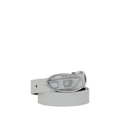 Centură Diesel albă din piele de vițel Bos Taurus regular
