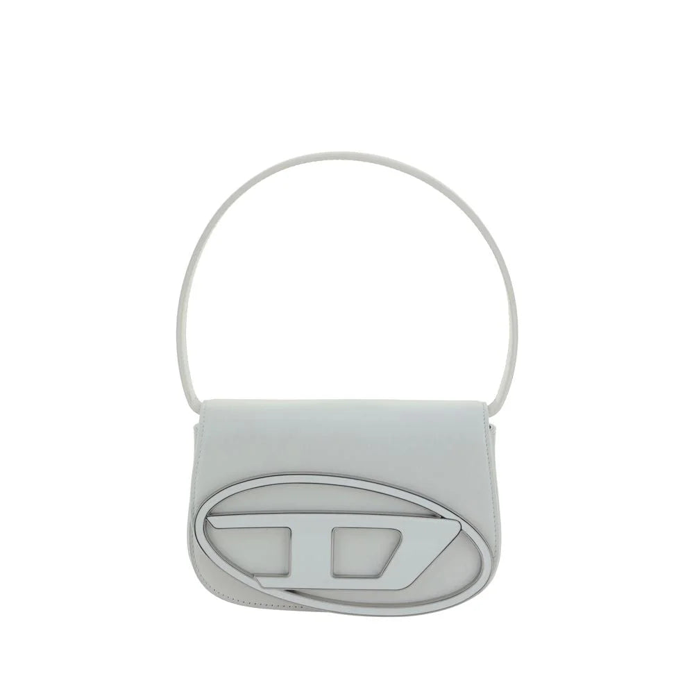 Diesel White Calf Leather Bos Taurus Shoulder Bag