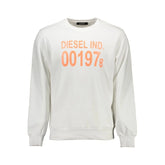 Diesel White Cotton Men Sweater - Sweatshirts