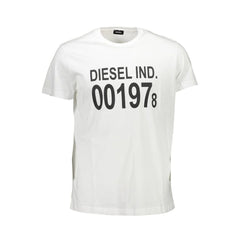Diesel White Cotton Men T-Shirt - XL - T-Shirts