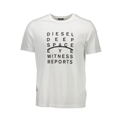 Diesel White Cotton Men T-Shirt - XL - T-Shirts