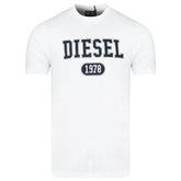 Diesel White Cotton T-Shirt - T-Shirts