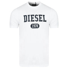 Diesel White Cotton T-Shirt - T-Shirts