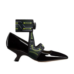 Dior Black Calfskin Mid Heel Pumps