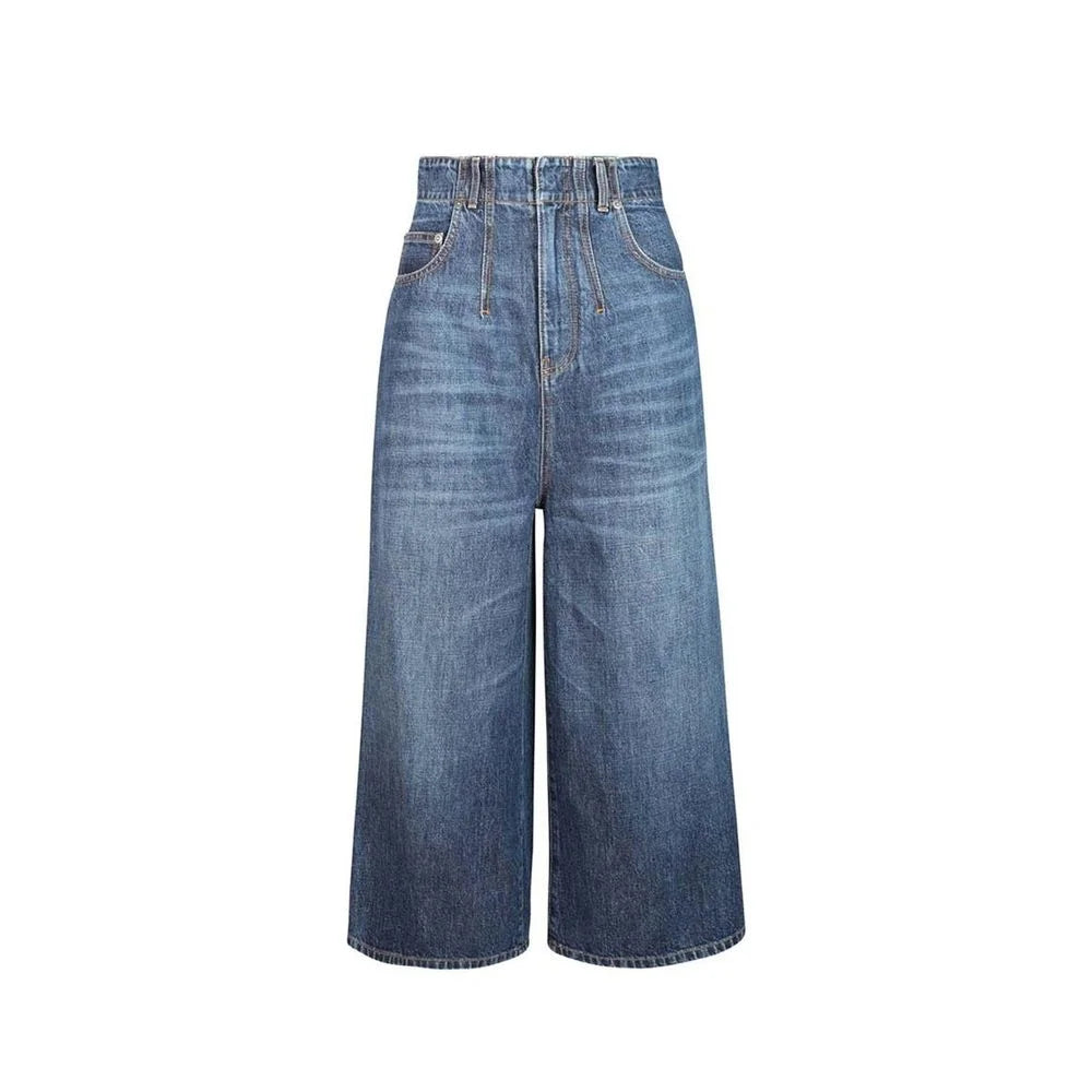 Dior Blue Cotton High-Waisted Jean - 38