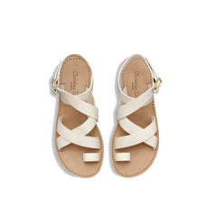 Dior White Calfskin Flat Sandals - EU38/US8