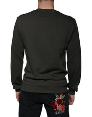 Dolce & Gabbana Army Green DG Crown Crew Neck Pullover Sweater - IT44 | XS - Sweaters