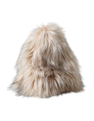 Dolce & Gabbana Beige Acrylic Fur Women Bucket Hat - 58 cm|M